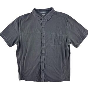 Kuhl Wildfibre Short Sleeve Button Up Shirt Mens XL Organic Cotton Gray